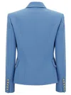 Balmain 6 Btn Grain De Poudre Jacket In Blu
