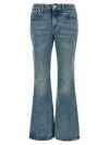 Balmain Flared Denim Jeans In Blue
