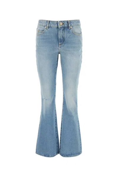 BALMAIN BLUE FLARED DENIM JEANS