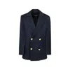 Balmain Blue Jacket For Boy With Labyrinth In Blue