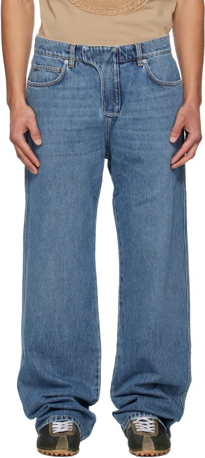 Balmain Blue Loose Jeans