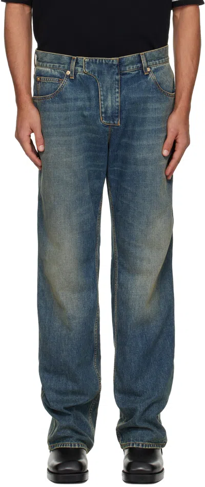 Balmain Blue Low Waist Jeans