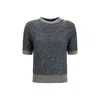 Balmain Blue Polyamide Sweatshirt In Blue