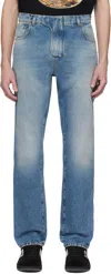 Balmain Blue Regular-fit Jeans In 6ff Bleu Jean