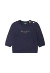 Balmain Blue Sweatshirt For Baby Boy With Logo In Blue