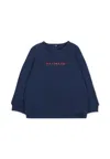 Balmain Blue Sweatshirt For Baby Boy With Logo In Blue