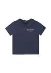 Balmain Blue T-shirt For Baby Girl With Logo In Blue
