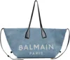 Balmain Blue Track Denim Tote