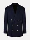Balmain Blue Wool Blazer In Blue