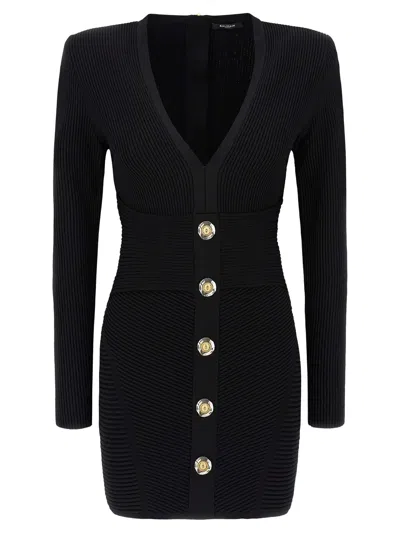 Balmain Bodycon Dress In Black