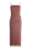 Balmain Bodycon Maxi Dress In Pink