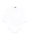 Balmain Bodysuit With Ruffles In White