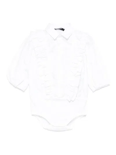BALMAIN BODYSUIT WITH RUFFLES