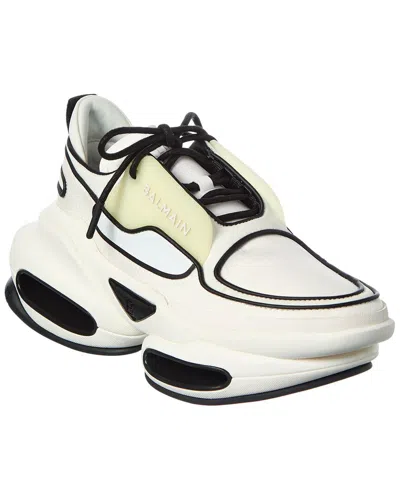 Balmain Bold Low Top Leather Sneaker In White