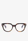 Balmain Bold Rectangular Glasses In Multi