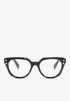 Balmain Bold Rectangular Glasses In Black