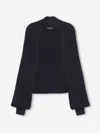 Balmain Ribbed Knit Bolero Cardigan In Black