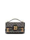 Balmain B-buzz 24 Shoulder Bag Jacquard Canvas In Blanco