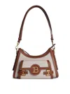 Balmain Hobo B-buzz Cream Cotton Blend Bag In Cream