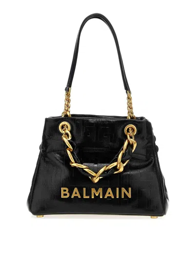 Balmain 1945 Soft Tote Bag Black