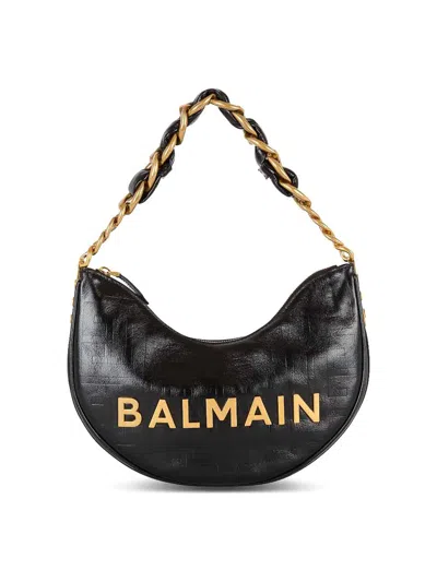 Balmain Soft Moon 1945 Shoulder Bag In Noir
