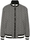Balmain Printed Bomber Jacket - Men's - Viscose/cupro In Blue