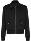 Balmain Logo-embroidered Bomber Jacket In Black