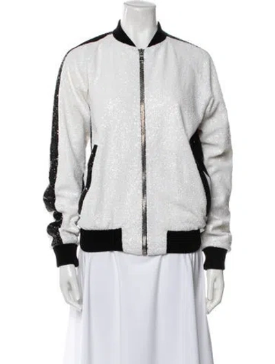 Pre-owned Balmain Bomber Jacket In White