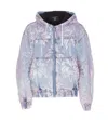 Balmain Bomber Jacket With Palm Tree Print In Blue