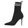 Balmain Skye Short Boots In Black