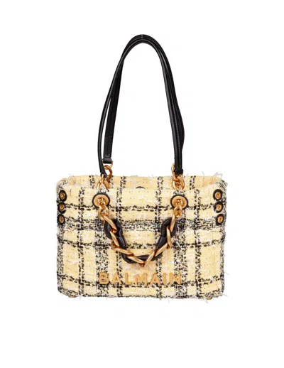 Balmain Borsa A Spalla 1945 Soft Cabas Small In Neutral