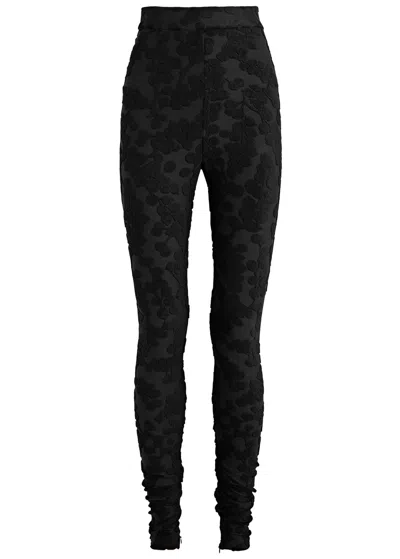 Balmain Leggings In Black Viscose