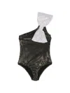 Balmain Bow-embellished Swimsuit In Black