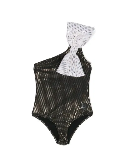 BALMAIN BOW-EMBELLISHED SWIMSUIT