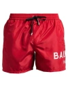 Balmain Boxer Man Swim Trunks Brick Red Size L Polyester