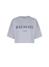 Balmain Logo-print T-shirt In Gray