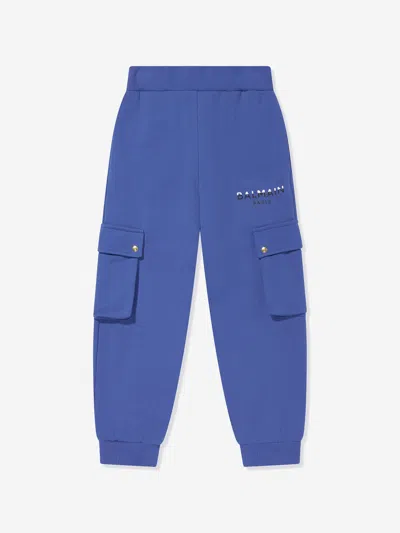 Balmain Babies'  Boys Cargo Joggers In Blue