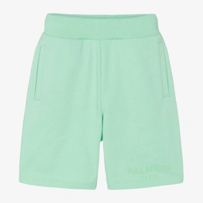 Balmain Kids' Boys Green Cotton Shorts