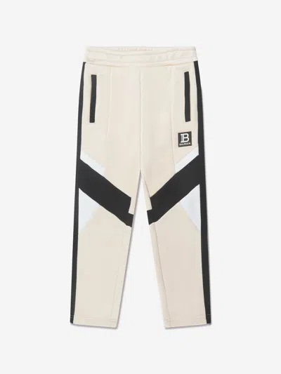 Balmain Kids' Boys Logo Joggers In Beige