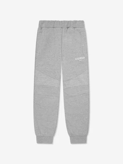 Balmain Babies'  Boys Logo Joggers In Grey