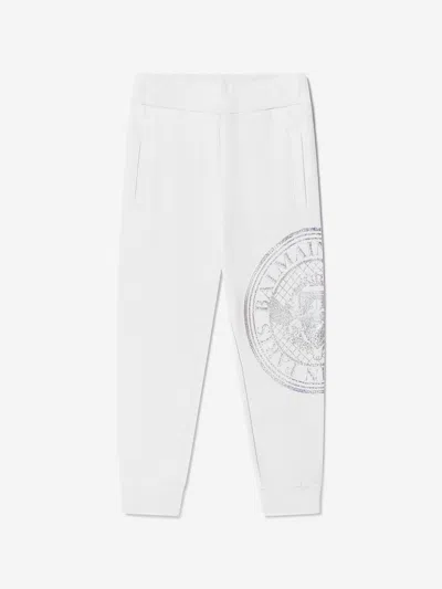 Balmain Kids' Boys Logo Joggers In Grey