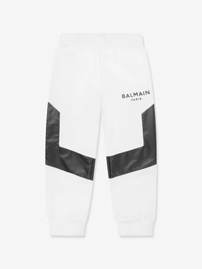 Balmain Babies'  Boys Logo Joggers In White