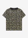 Balmain Logo Cotton Jersey T-shirt In Black