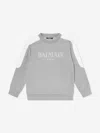 Balmain Boys Logo Sweatshirt In Gray