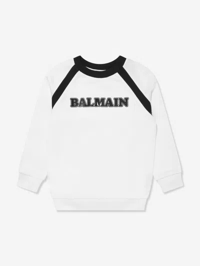 Balmain Kids' Boys Logo Sweatshirt In White