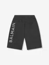Balmain Logo Swim Trunks In Black