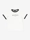 Balmain Boys Logo T-shirt In White
