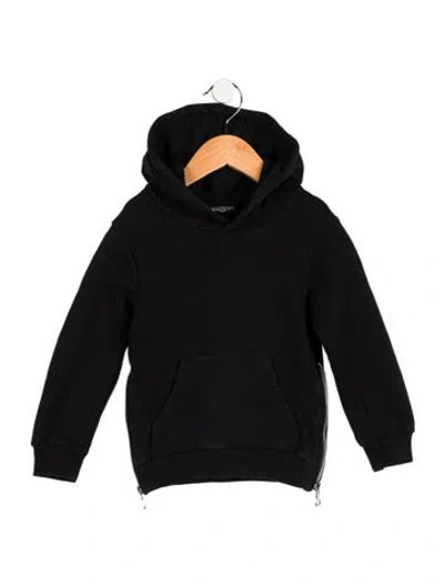 Pre-owned Balmain Babies' Boys' Solid Pullover Hoodie In Black