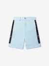 Balmain Logo-tape Chino Shorts In Blue