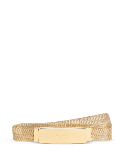 Balmain Braided Brass Belt In Gold